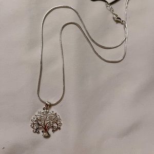 FREE WITH PURCHASE $10+Tree of life silver necklace